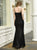 Zipper Up Black Evening Dresses