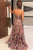 Sweep Train Pink Evening Dresses