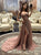 A Line Spaghetti Straps Chiffon Pink Prom Dresses