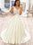 A Line Sweep Train Appliques Satin Prom Dresses