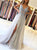 Sweep Train Slit Grey Evening Dresses
