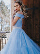 Two Piece Sweep Train Evening Dresses with Beadings