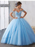 Off The Shoulder Tulle Beading Sweep Train Lace Up Ball Gowns Prom Dress LBQ1853