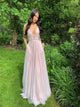 Sweep Train Pink Evening Dresses