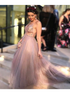 A Line Spaghetti Straps Beading Tulle Prom Dress LBQ2465