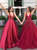 Sweep Train Red Evening Dresses