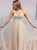 Sweep Train Champagne Evening Dresses