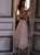 A Line Spaghetti Strap Pearl Pink Tulle Prom Dresses With Beadings 
