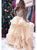 A Line V Neck Beadings Tulle Prom Dresses with Layers 