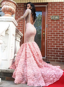 Pink Mermaid Prom Dresses 