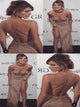 A Line Champagne Sequin Lace Up Prom Dresses with Slit 