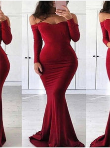 Mermaid Satin Zipper Up Prom Dresses