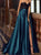 A Line Sweetheart Green Satin Prom Dresses with Slit