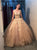 Ball Gown V Neck Tulle Appliques Prom Dresses