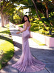 One Shoulder Mermaid Sequin Sparly Prom Dress LBQ1059