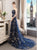 Navy Blue A Line Strapless Sleeveless Prom Dresses