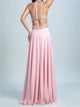 Open Back Pink Prom Dresses