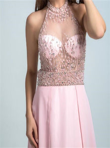 Floor Length Sleeveless Prom Dresses