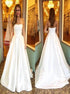 Strapless White Satin Long Prom Dress LBQ1594
