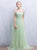 Mint Green Off the Shoulder Floor Length Prom Dresses