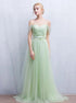 Mint Green Off the Shoulder Floor Length Prom Dress LBQ0482