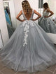 Open Back Floor Length Sleeveless Prom Dresses
