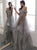 Off the Shoulder Grey Ruffles Organza Prom Dresses