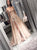  Appliques Tulle Sweep Train Prom Dresses with Slit