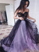 Ball Gown Sweetheart Lace Up Chapel Train Chiffon Prom Dresses
