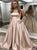 Sweep Train Prom Dresses with Pleats and Pockets