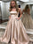 Strapless Ball Gown Champagne Prom Dresses