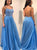 A Line Lace Up Satin Prom Dresses With Beadings