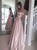  Off the Shoulder Ball Gown Pearl Pink Prom Dresses with Pockets