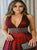 A Line Halter Burgundy Prom Dresses With Beadings