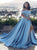 A Line Off The Shoulder Satin Prom Dresses