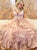 V Neck Ruffled Sleeveless Tulle Floor Length Prom Dresses