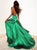 A Line Sleeveless Prom Dresses with Sweep Train