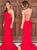 A Line Halter Satin Prom Dresses with Beadings