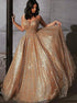 A Line Sequin V Neck Sequins Prom Dresses LBQ0631
