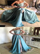 One Shoulder Side Split Prom Dresses