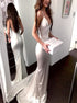 Mermaid Spaghetti Straps Backless Prom Dresses LBQ0784