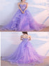 A Line Sweetheart Tulle Prom Dresses LBQ0997