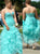 Sheath Sweetheart Organza Ruffles Prom Dresses
