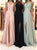 Sleeveless Chiffon Split Black Prom Dresses with Sweep Train
