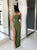 Floor Length Green Satin Prom Dresses With Split 