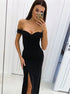Off the Shoulder Satin Prom Dresses LBQ1065