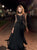 High Neck Long Sleeves A Line Chiffon Prom Dresses With Appliques