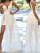 Sheath Straps Floor Length Chiffon Prom Dresses