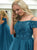 A line Open Back Beadings Floor Length Prom Dress With Short Sleeves