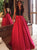 Chic A Line Sequins Scoop Satin Prom Dresses